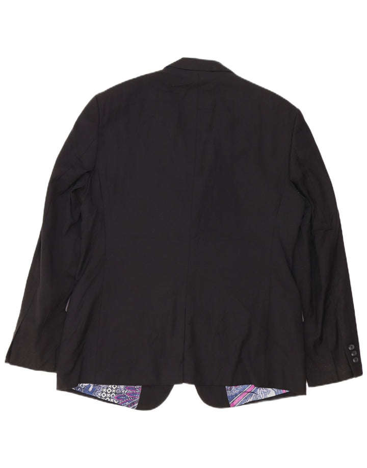 TED BAKER Męska marynarka zapinana na 2 guziki, UK 42 XL, czarna wełniana