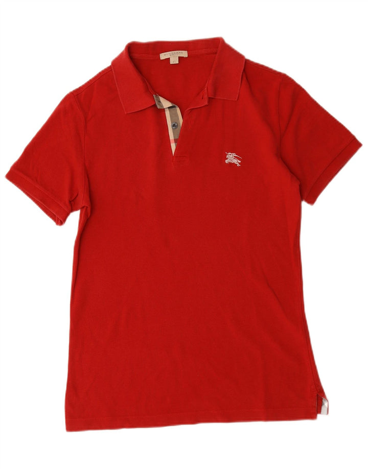 Męska koszulka polo Burberry XS, czerwona, bawełniana