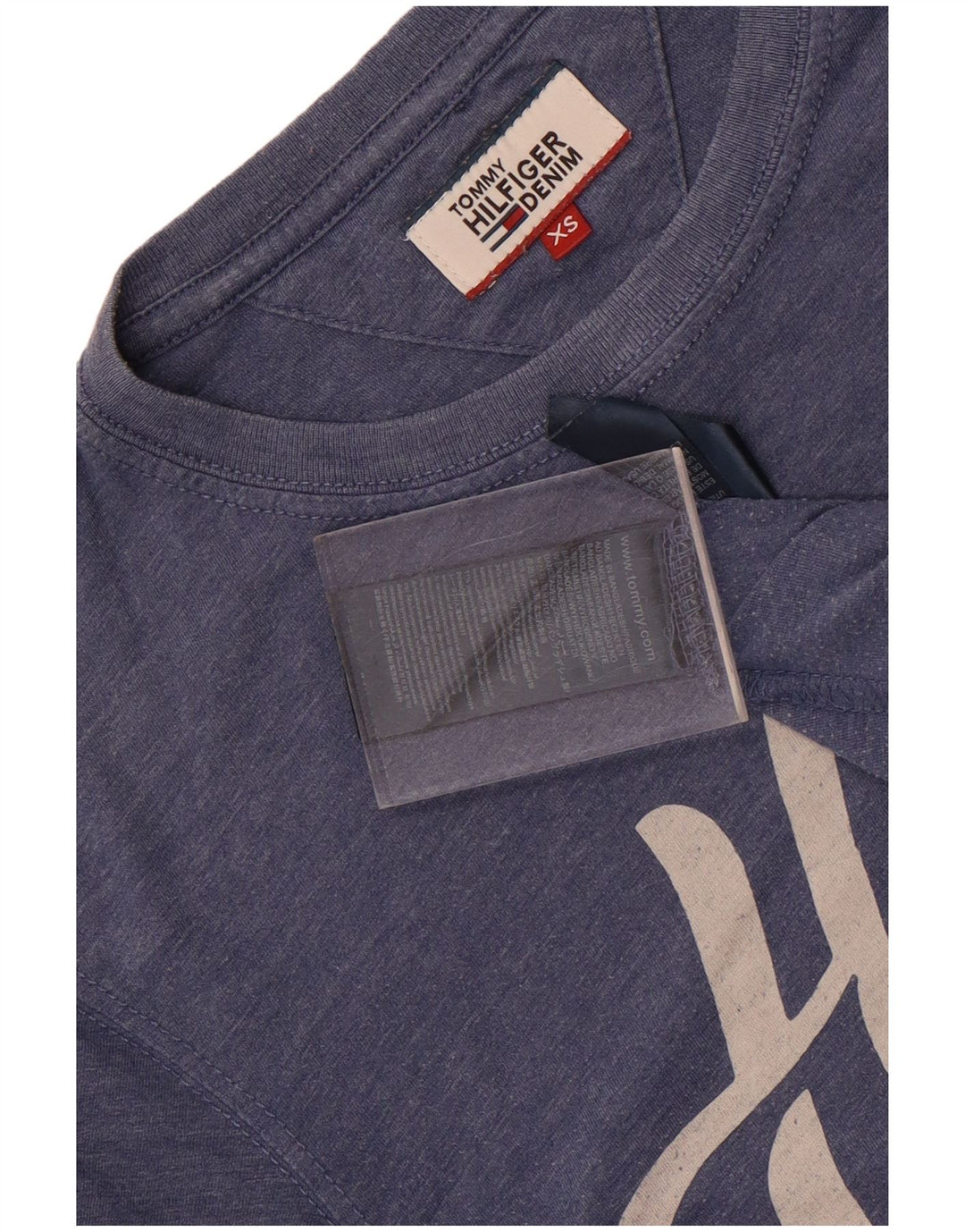 Męska koszulka z grafiką Tommy Hilfiger Top XS Granatowy poliester