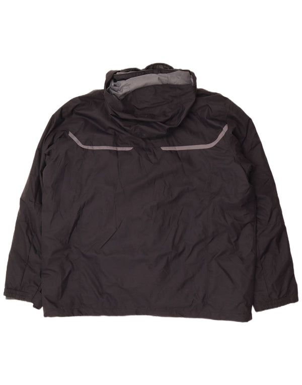 Męska kurtka wiatrówka z kapturem Columbia Omni-Tech UK 44 2XL Czarny nylon