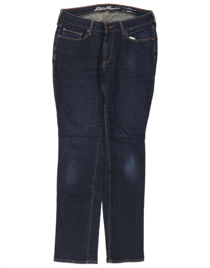Damskie proste dżinsy Eddie Bauer US 8 Medium W29 L29 Granatowa bawełna