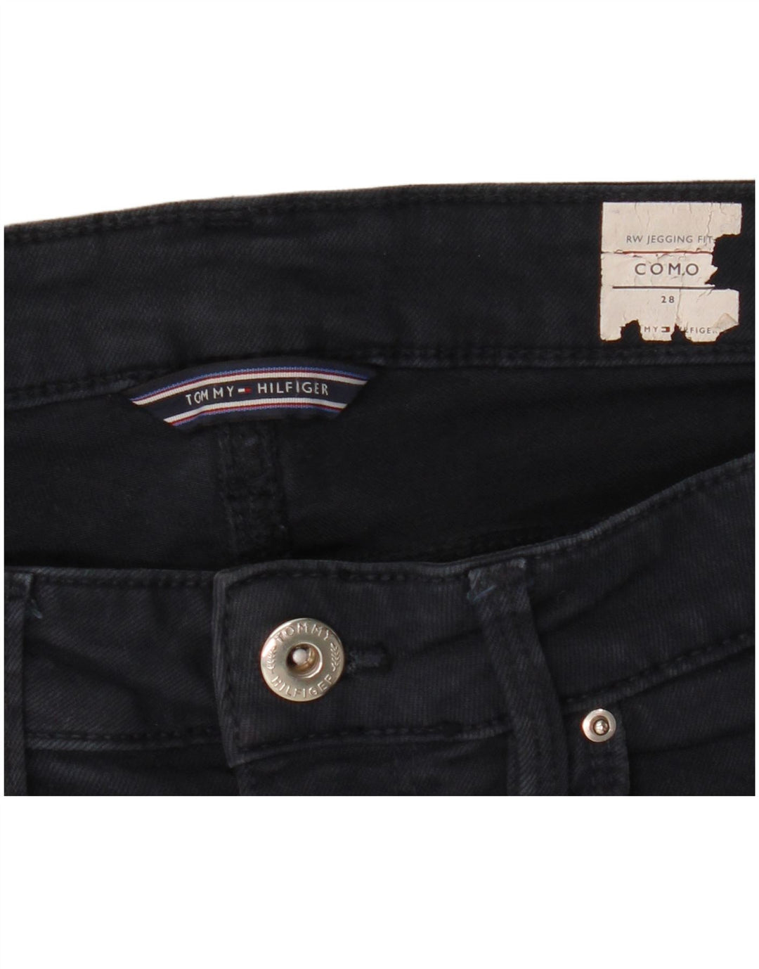 Damskie jeansy obcisłe TOMMY HILFIGER Como Jegging W28 L28 granatowe