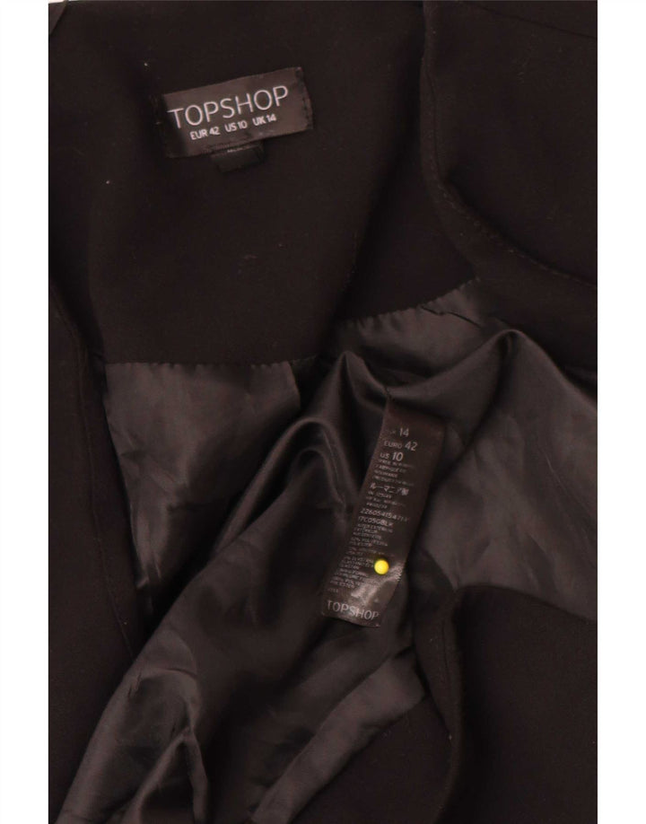 Damska marynarka Topshop UK 14, duża, czarna, poliester