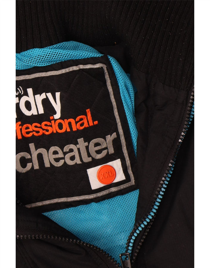 Męska kurtka wiatrówka Superdry Graphic UK 44 2XL Czarny nylon