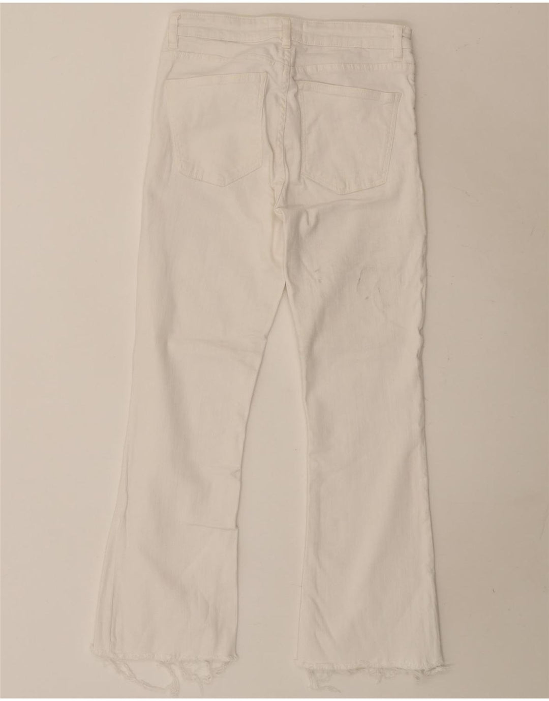 Dżinsy damskie Zara Crop Bootcut EU 38 Small W28 L26 Biała bawełna