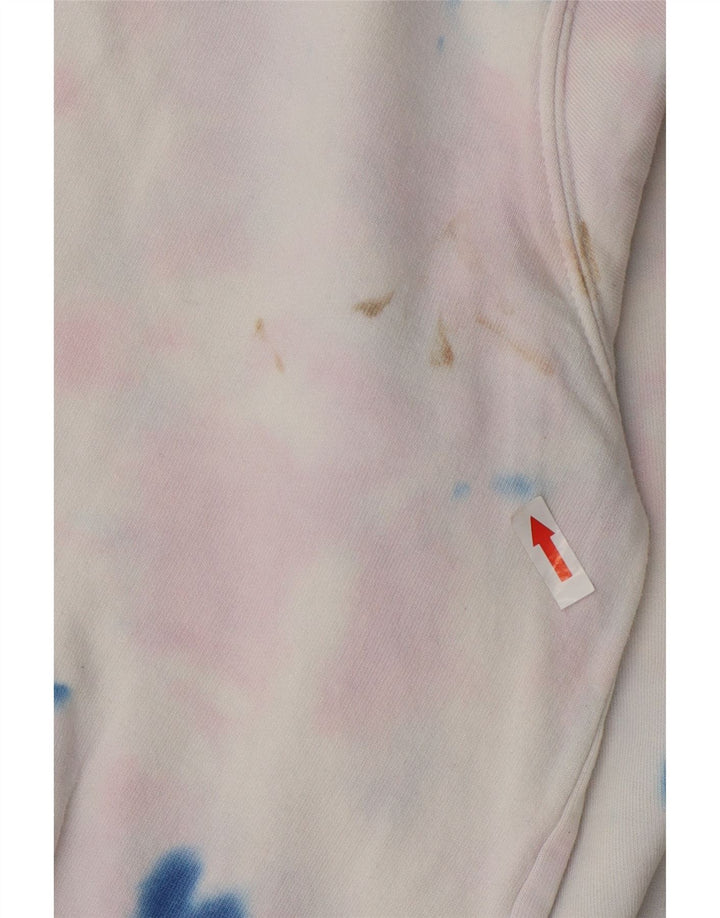 Damska bluza Ellesse Graphic Jumper UK 12 Średnia biała bawełna Tie Dye