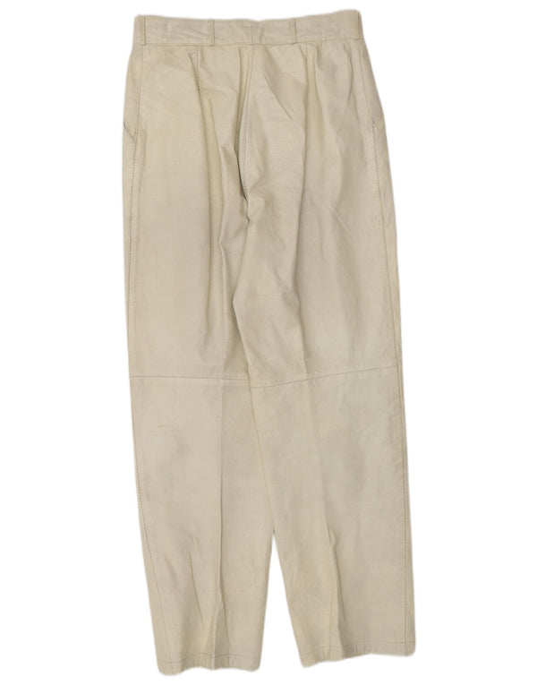 Vintage damskie spodnie z wysokim stanem IT 38 XS W25 L28 Off White