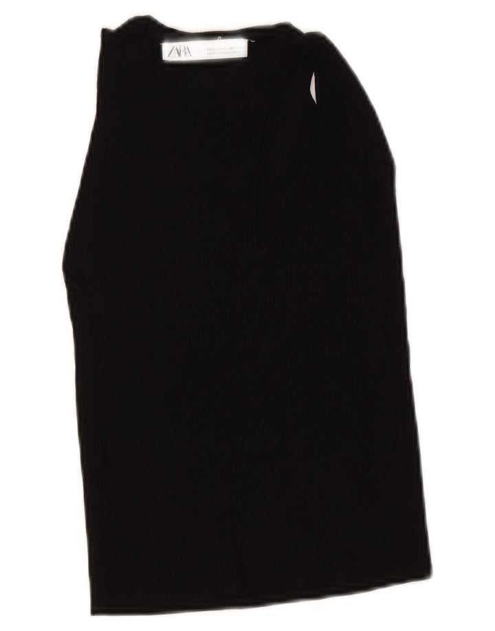 Damski krótki top Zara UK 12, średni czarny