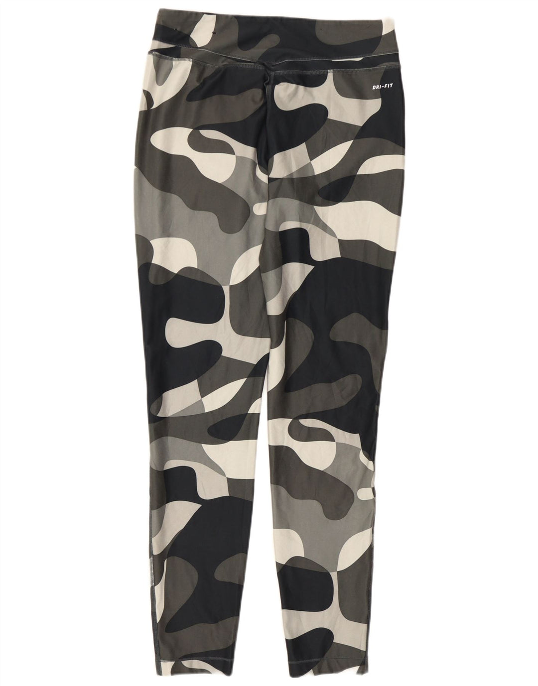 Damskie legginsy Nike Dri Fit UK 14, duży, szary, kamuflażowy poliester