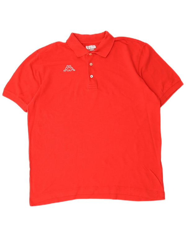 Męska koszulka polo Kappa XL, czerwona, bawełniana