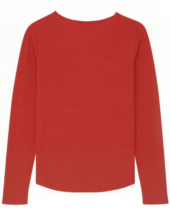 Massimo Dutti Top damski z długim rękawem UK 10 Small Red