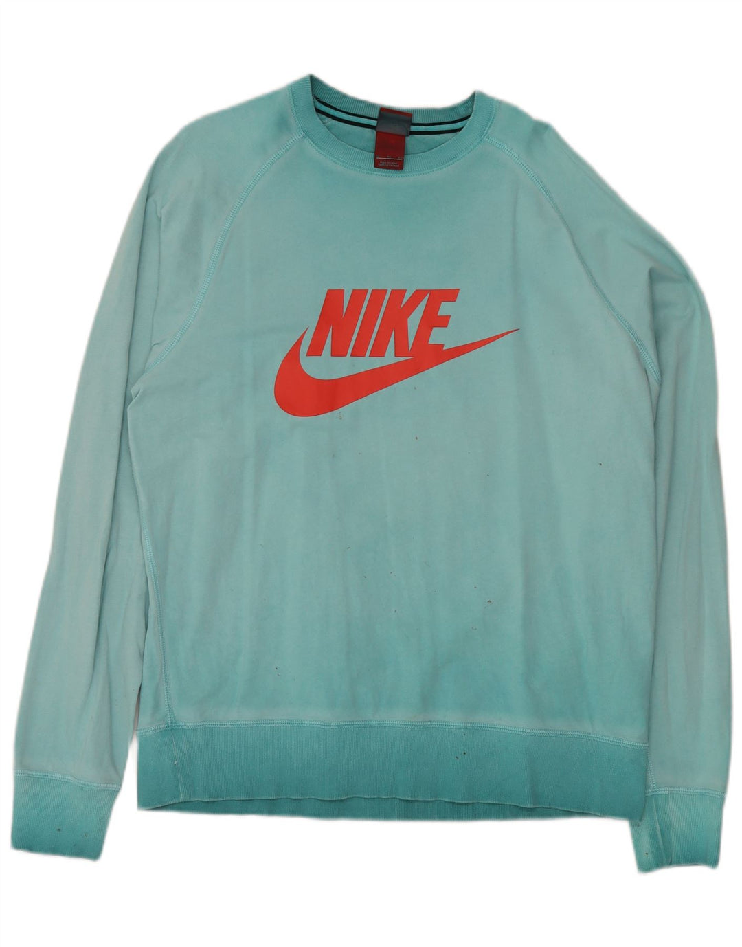 Męski sweter z grafiką NIKE XL, turkusowa bawełna