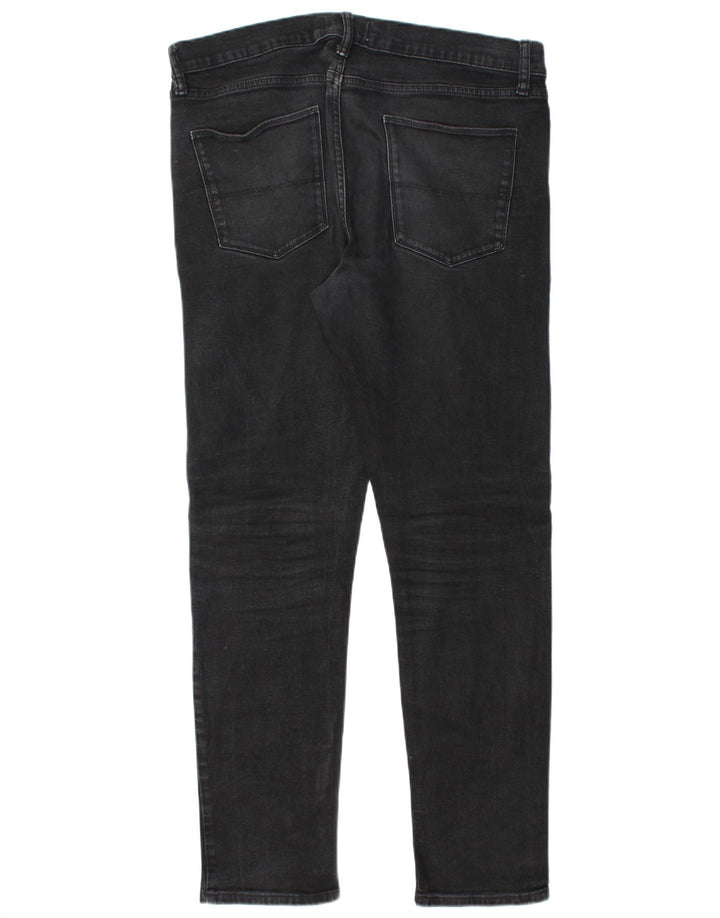 Marks & Spencer Męskie jeansy slim W36 L33 Czarne bawełniane