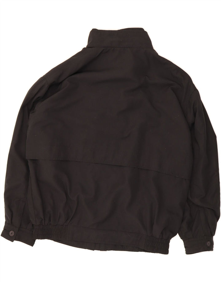 CANADA Mens Bomber Jacket UK 42 XL Black Polyester Vintage Canada and Second-Hand Canada from Messina Hembry 