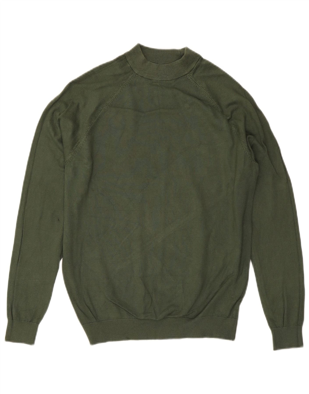 Damski sweter ZARA z okrągłym dekoltem UK 10 Small Khaki, wiskoza