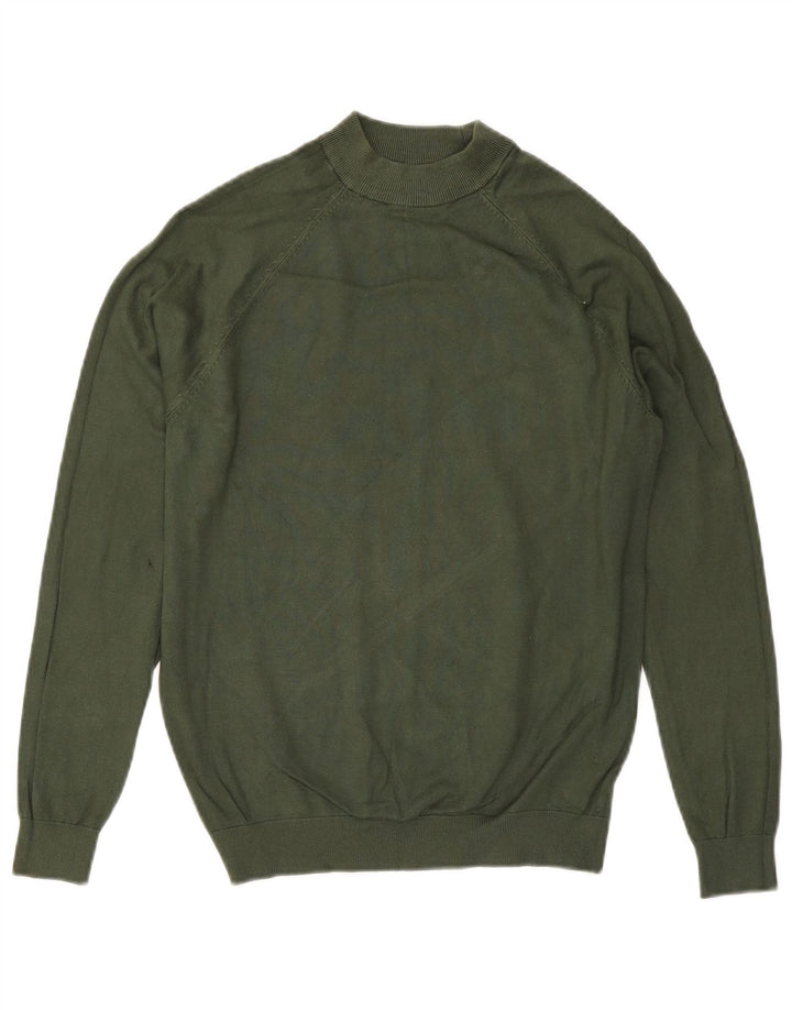 Damski sweter ZARA z okrągłym dekoltem UK 10 Small Khaki, wiskoza