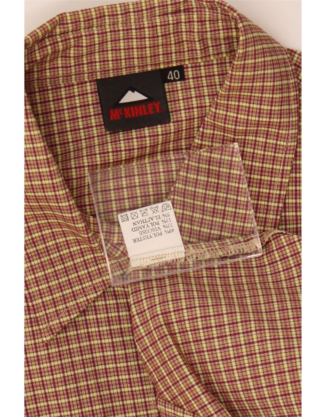 MC KINLEY Womens Flannel Shirt IT 40 Small Brown Check Polyester Vintage MC Kinley and Second-Hand MC Kinley from Messina Hembry 