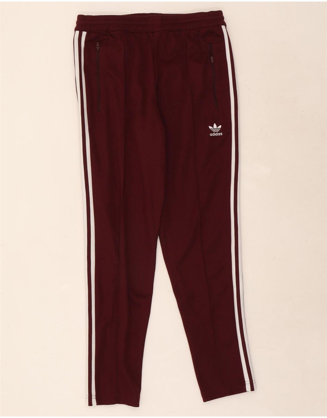 Męskie spodnie dresowe Adidas, średnia, bordowa bawełna