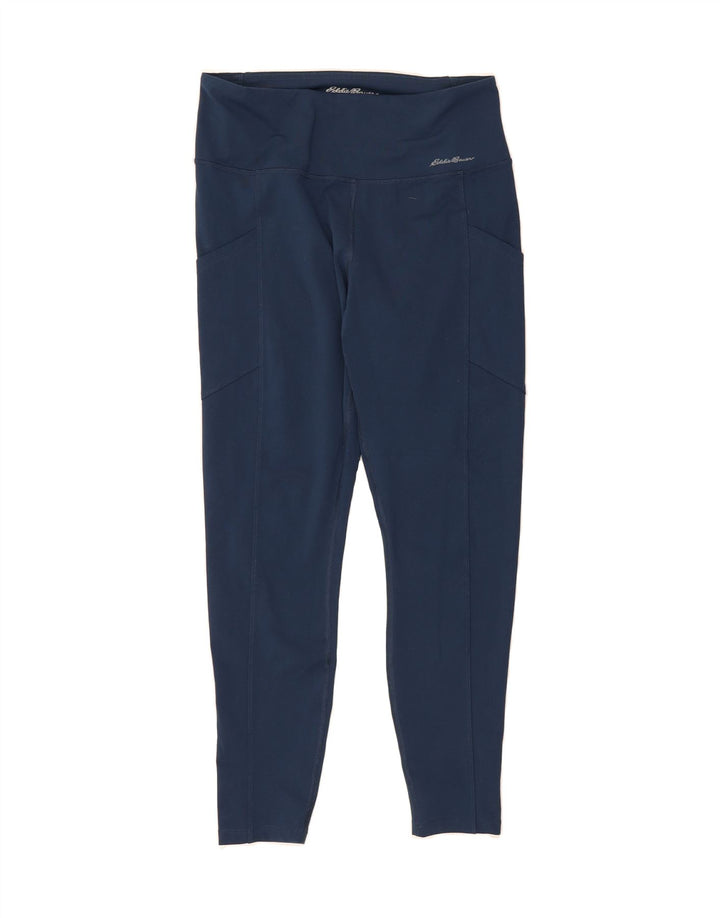EDDIE BAUER Womens Leggings UK 14 Medium  Blue Polyester Vintage Eddie Bauer and Second-Hand Eddie Bauer from Messina Hembry 