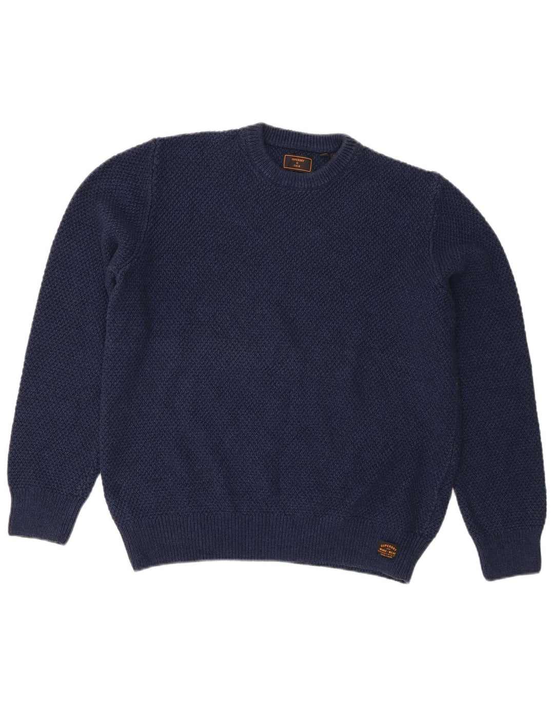 Męski sweter Superdry z okrągłym dekoltem, duży, granatowy, bawełniany
