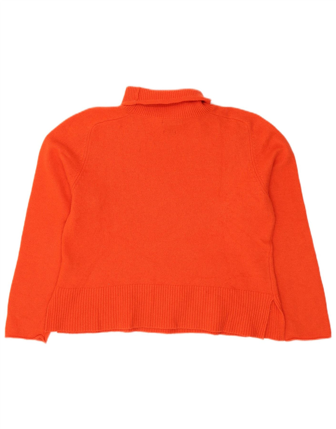 Damski sweter Massimo Dutti z okrągłym dekoltem, UK 16, duża, pomarańczowa wełna