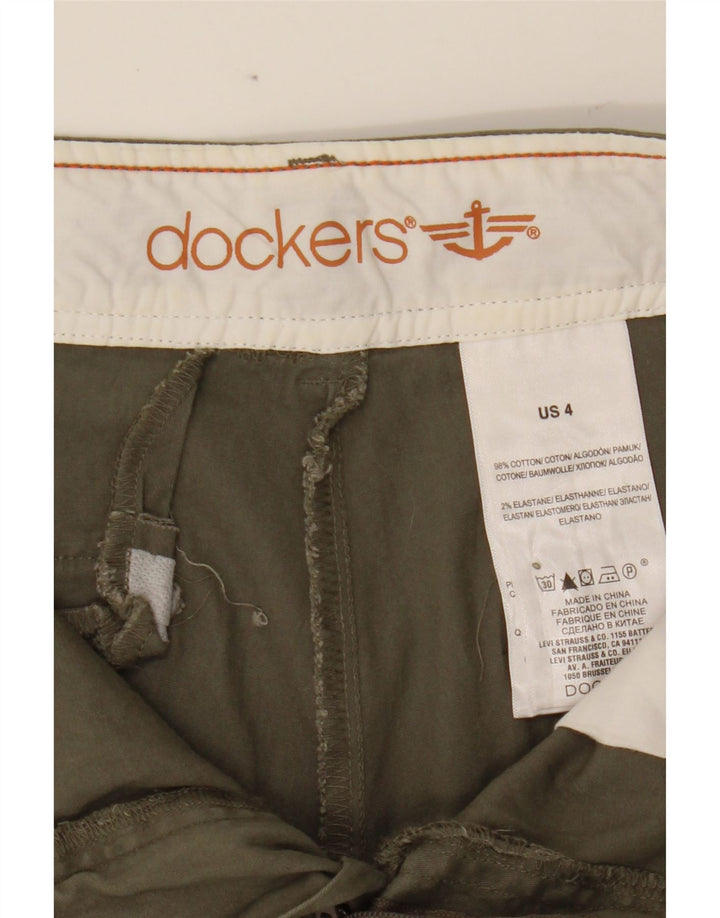 DOCKERS Womens Cargo Shorts US 4 Small W30 Khaki Cotton Vintage Dockers and Second-Hand Dockers from Messina Hembry 
