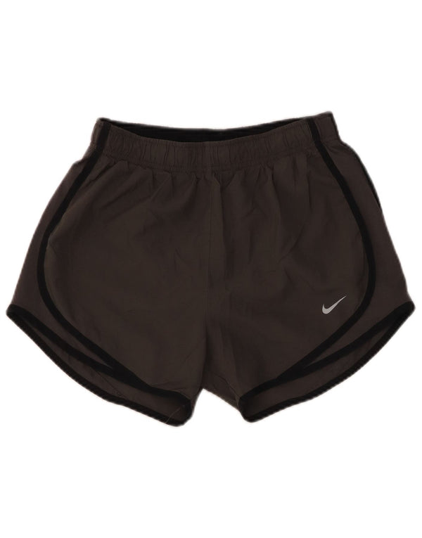 NIKE Womens Dri Fit Sport Shorts UK 8 Small Khaki Polyester