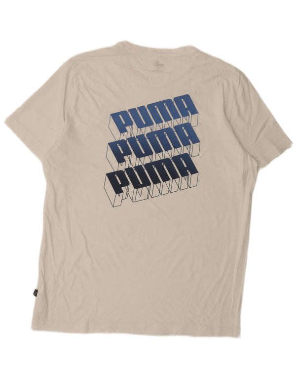 Męska koszulka z grafiką Puma Top 2XL Biała bawełna