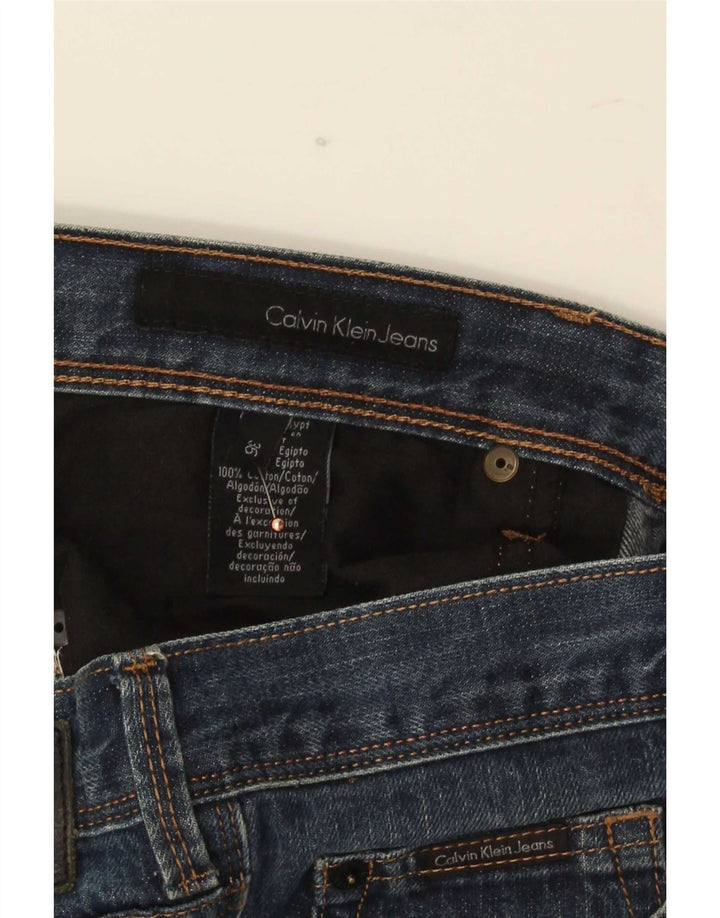 Męskie proste dżinsy Calvin Klein W36 L29 Niebieskie bawełniane