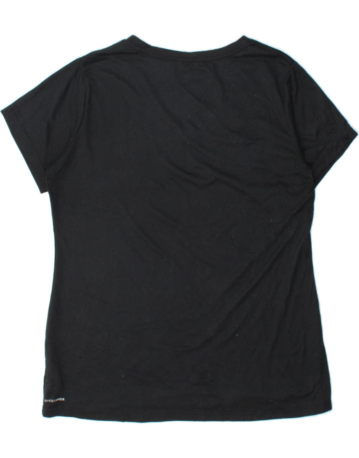 REEBOK Womens T-Shirt Top UK 18 XL Black Polyester Vintage Reebok and Second-Hand Reebok from Messina Hembry 