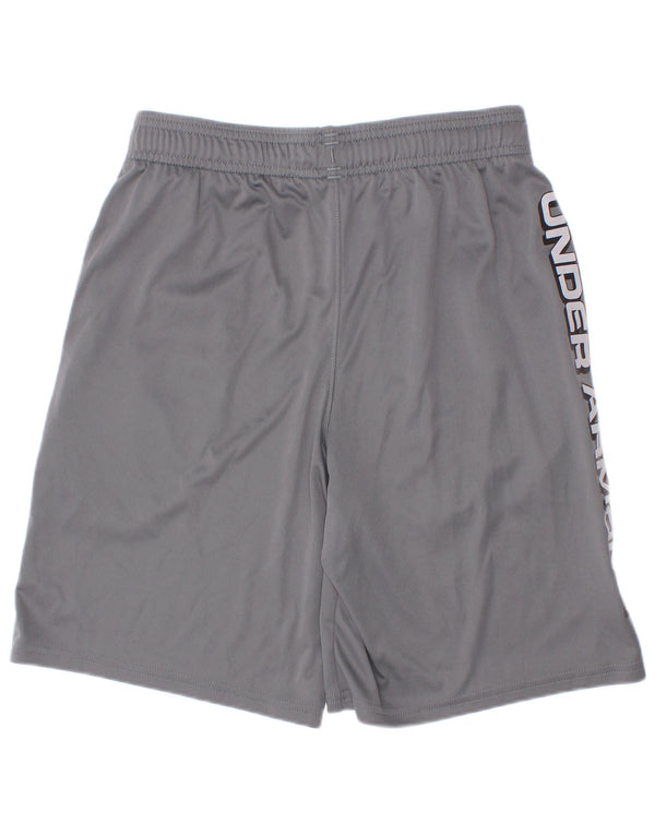 Under Armour Boys Graphic Sport Shorts 9-10 Years Medium Grey Polyester