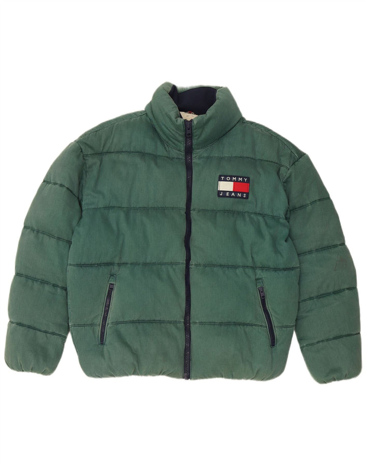 Męska ocieplana kurtka Tommy Hilfiger UK 38, średnia zielona bawełna