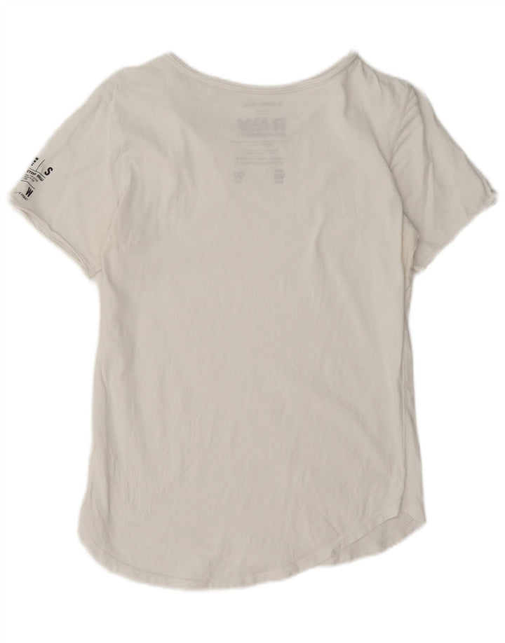 Męski T-shirt z grafiką G-Star, mały, biały