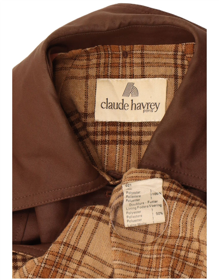 Damski trencz Claude Havrey UK 14, duży, brązowy, poliester