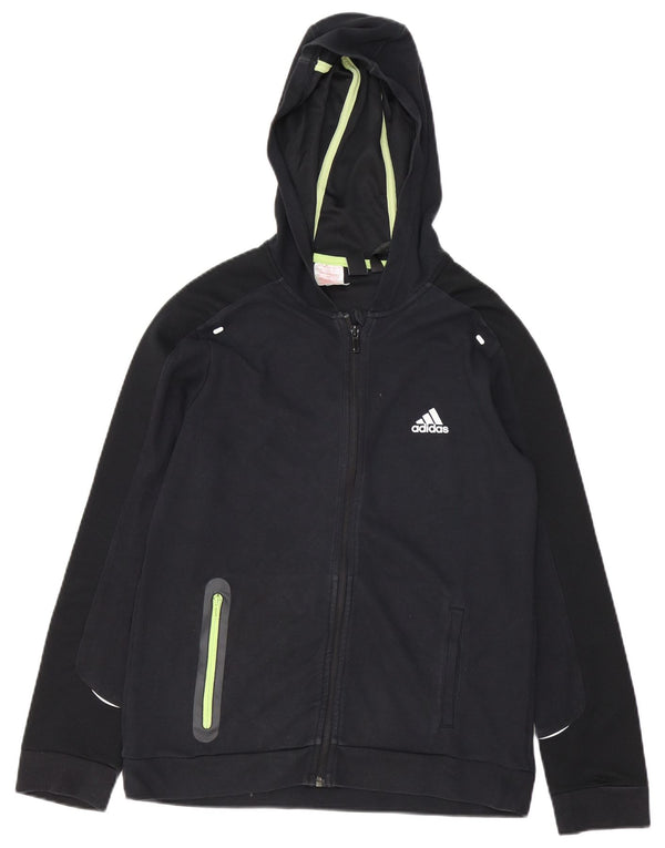 Chłopięcy sweter Adidas z zamkiem błyskawicznym, 13-14 lat, czarna bawełna