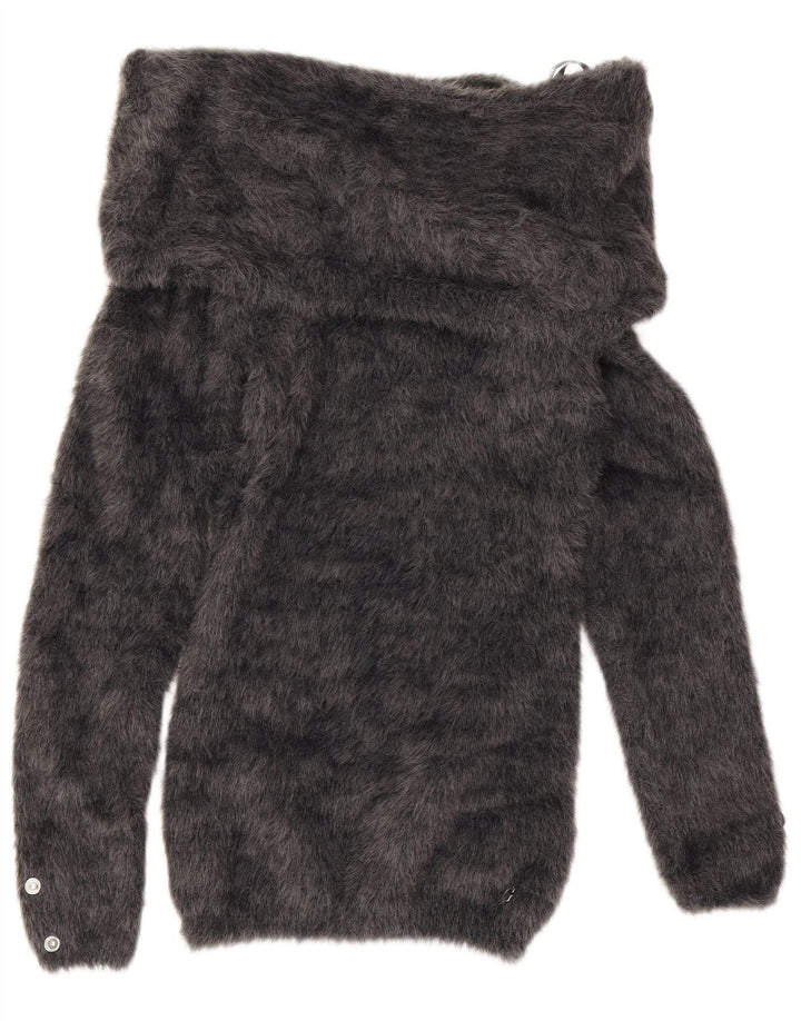 Sweter damski Guess z golfem UK 10, mały, szary poliamid