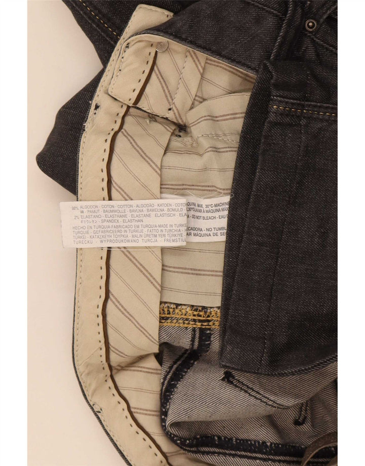 Damskie proste dżinsy Zara EU 40 Medium W30 L30 Czarna bawełna