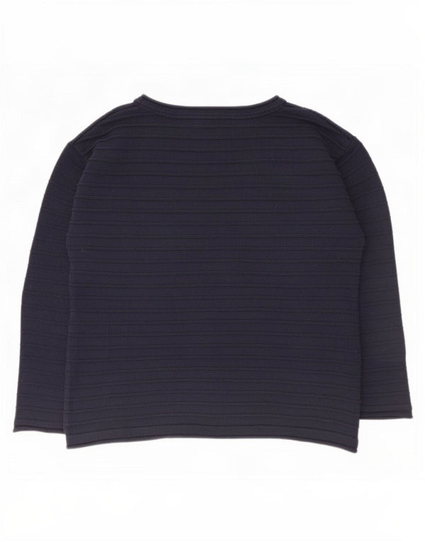 Crew Clothing Damski sweter z dekoltem w łódkę UK 12, średni granatowy, bawełniany