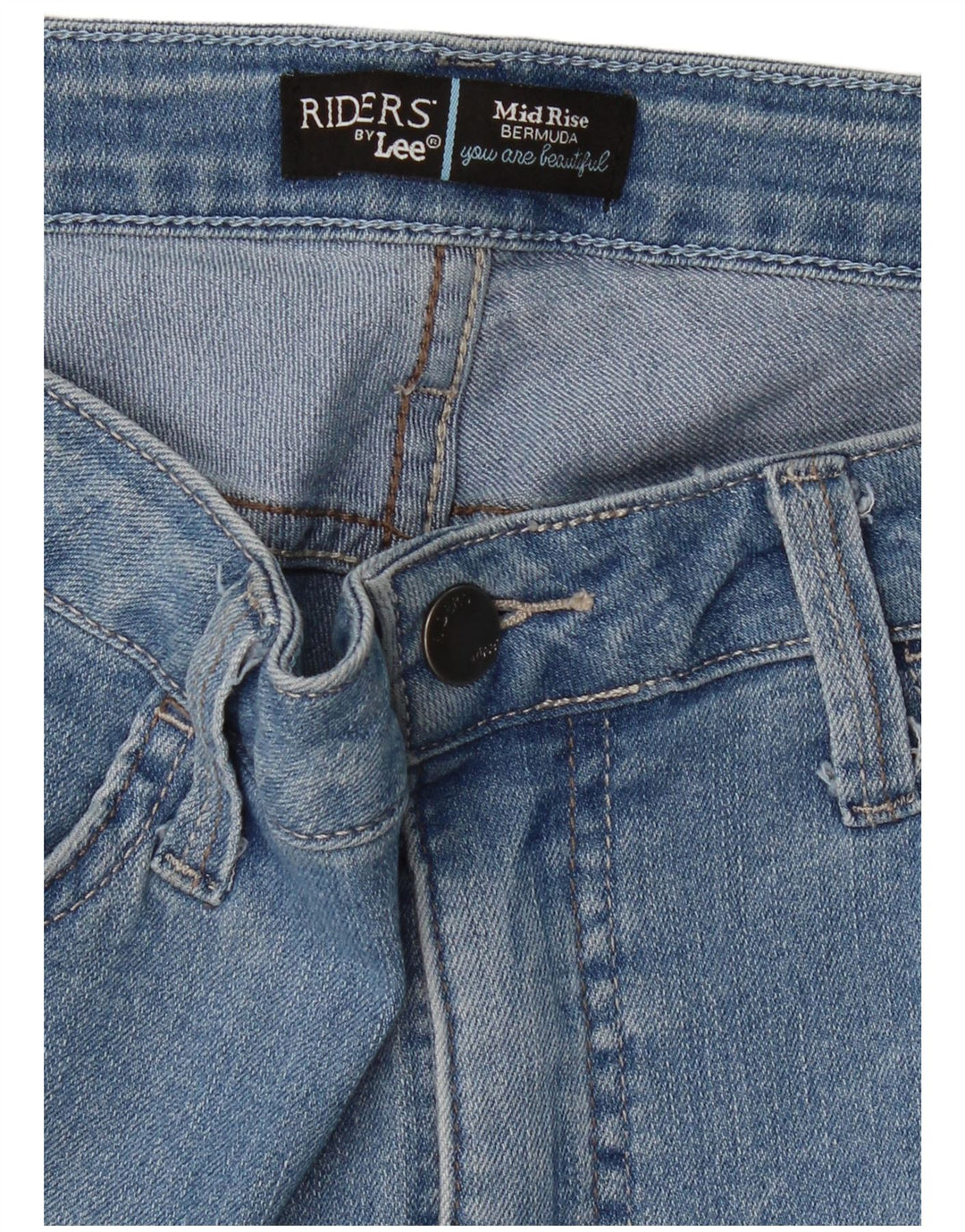 Damskie spodenki jeansowe Lee Riders Mid Rise Bermuda W30 Medium Blue
