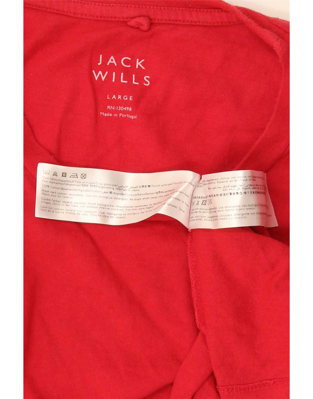 T-shirt męski Jack Wills, duży, czerwony, bawełniany