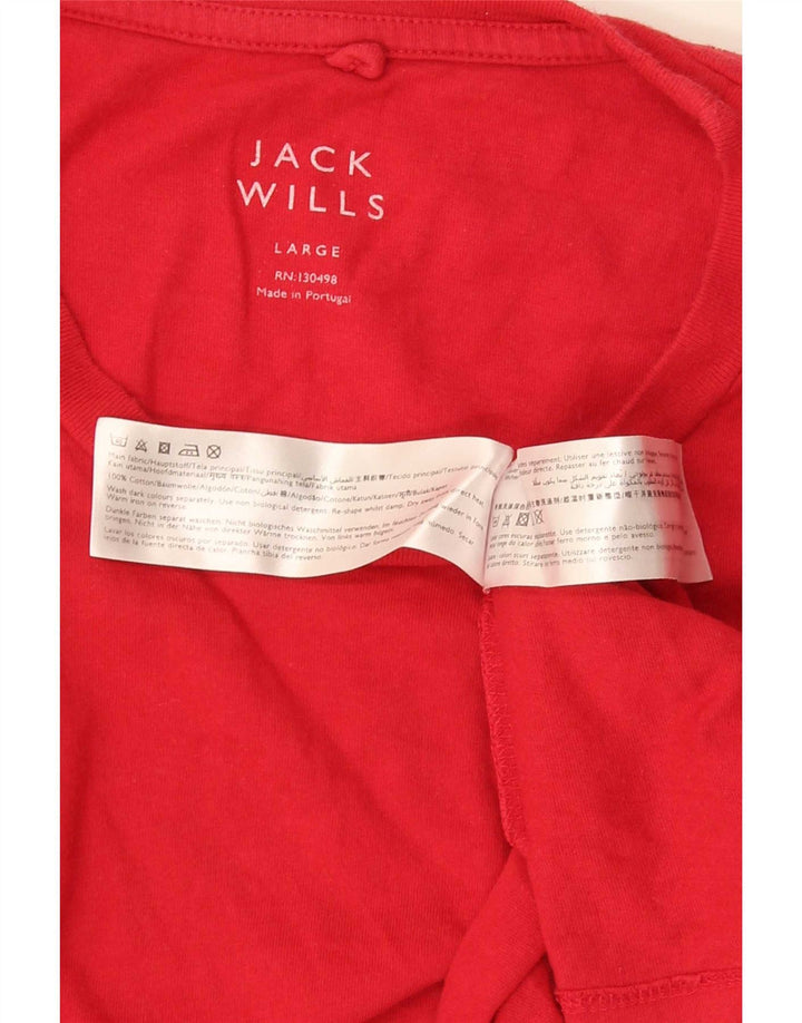 T-shirt męski Jack Wills, duży, czerwony, bawełniany