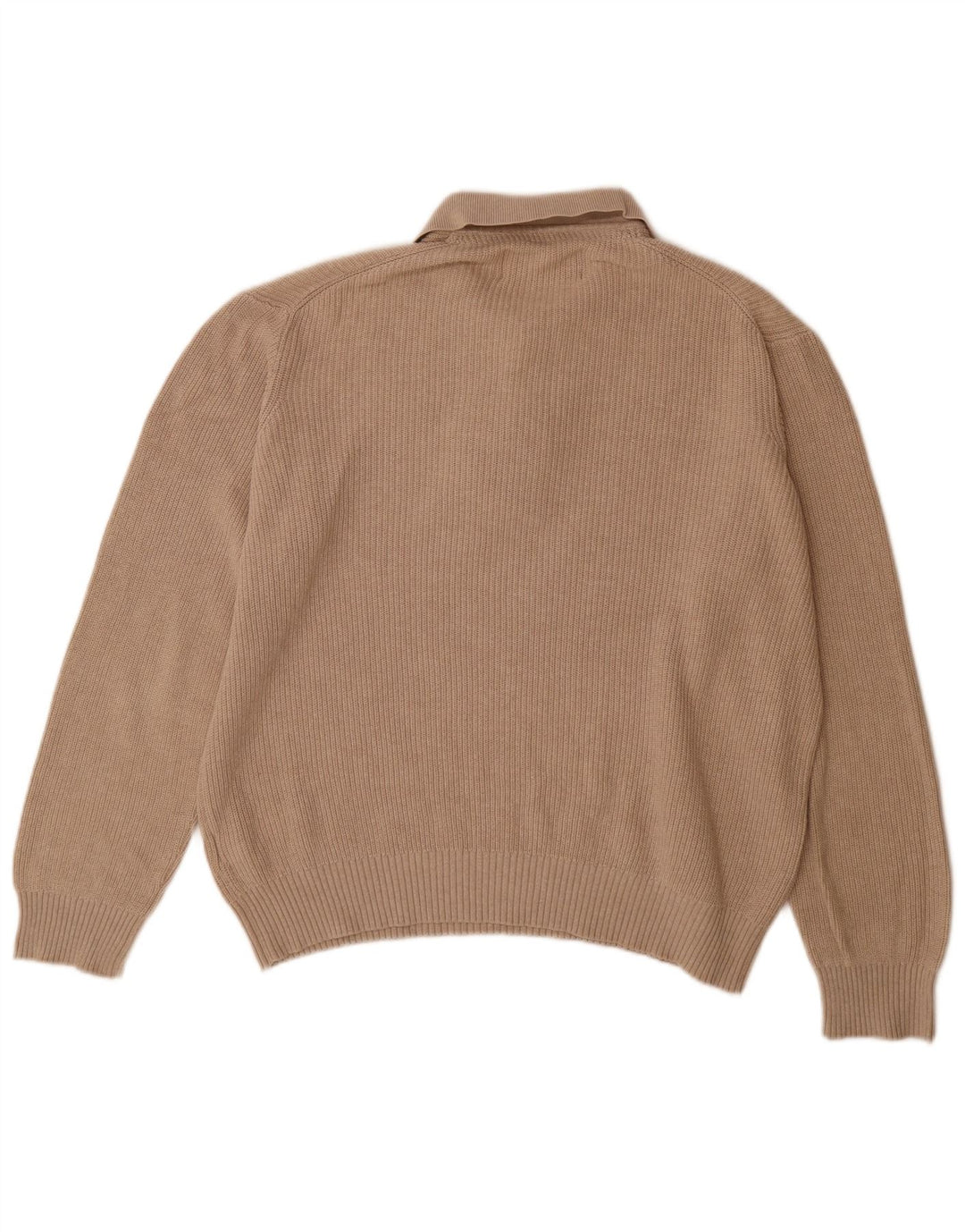 Marks & Spencer Męski sweter polo Blue Harbor, duży, beżowy