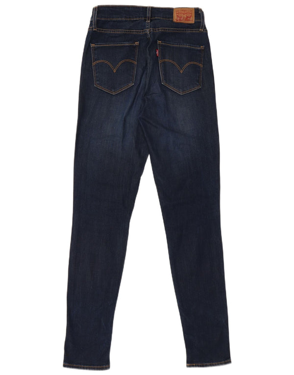 Damskie jeansy Levi's 712 z wysokim stanem W27 L30 Niebieski Lyocell