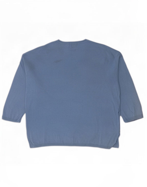 Damska bluza oversize Massimo Dutti z rękawem 3/4, UK 6 XS, niebieska
