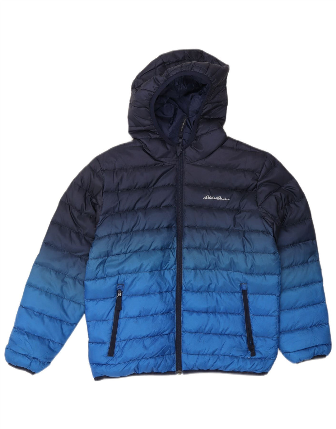 Eddie Bauer Chłopięca wyściełana kurtka z kapturem 10-11 lat, średni granat