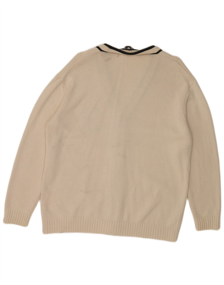 Męski sweter z grafiką Zara XL, biały