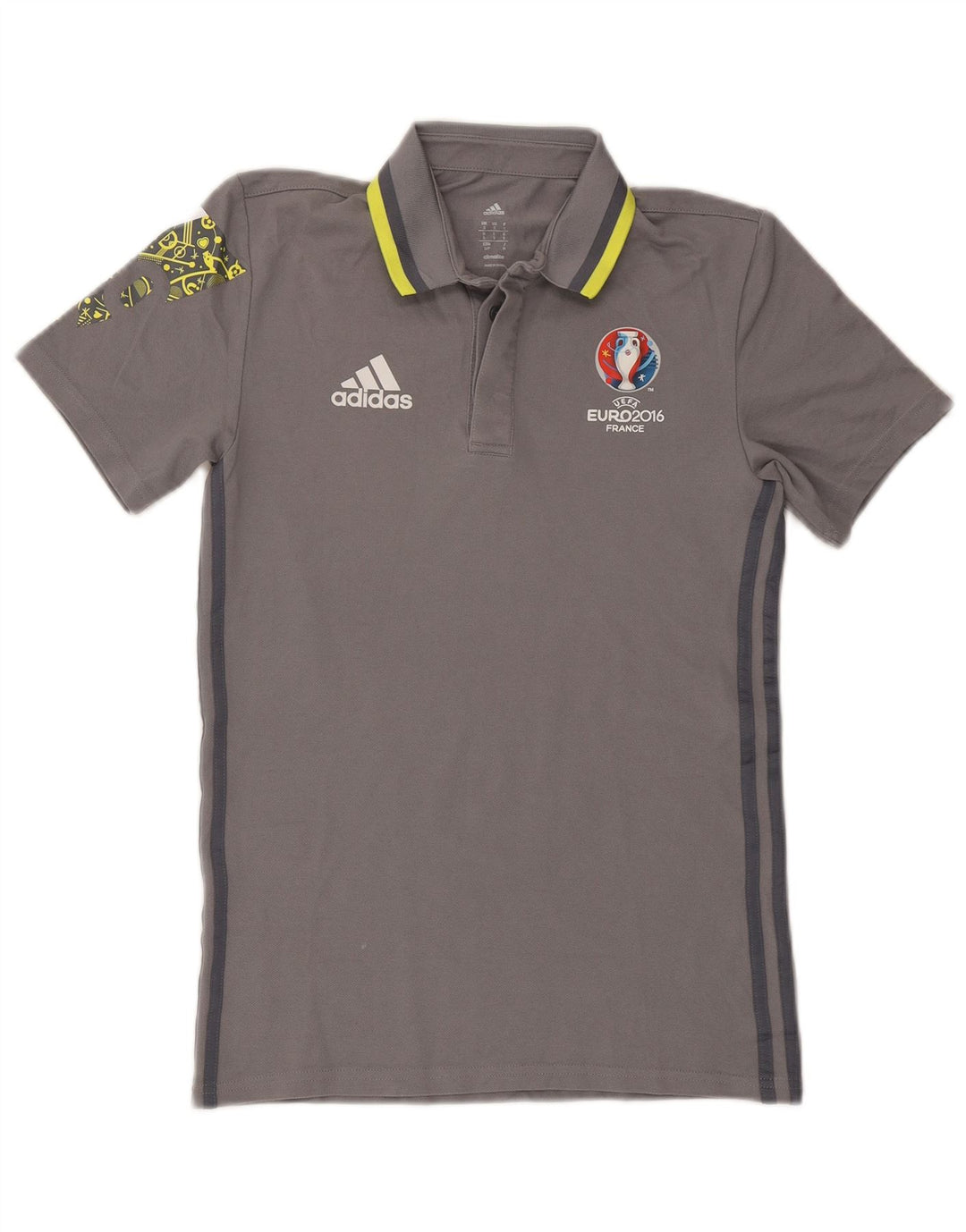 Męska koszulka polo Adidas Climalite Graphic, mała, szara, bawełniana