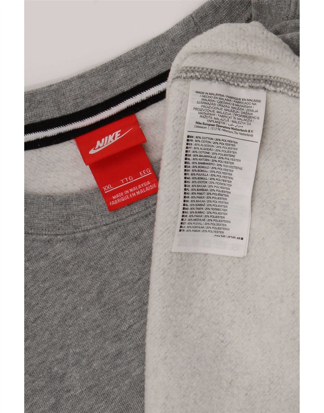 Męska bluza dresowa Nike 2XL Szara bawełna
