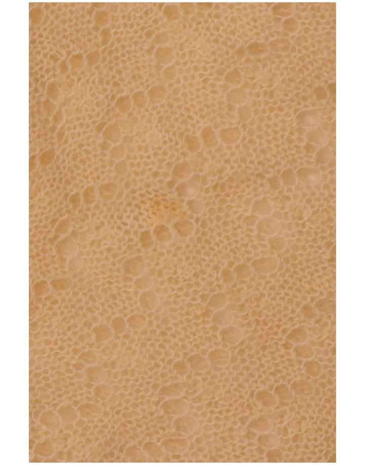 Damski sweter VINTAGE z dekoltem w łódkę UK 12 średni beż