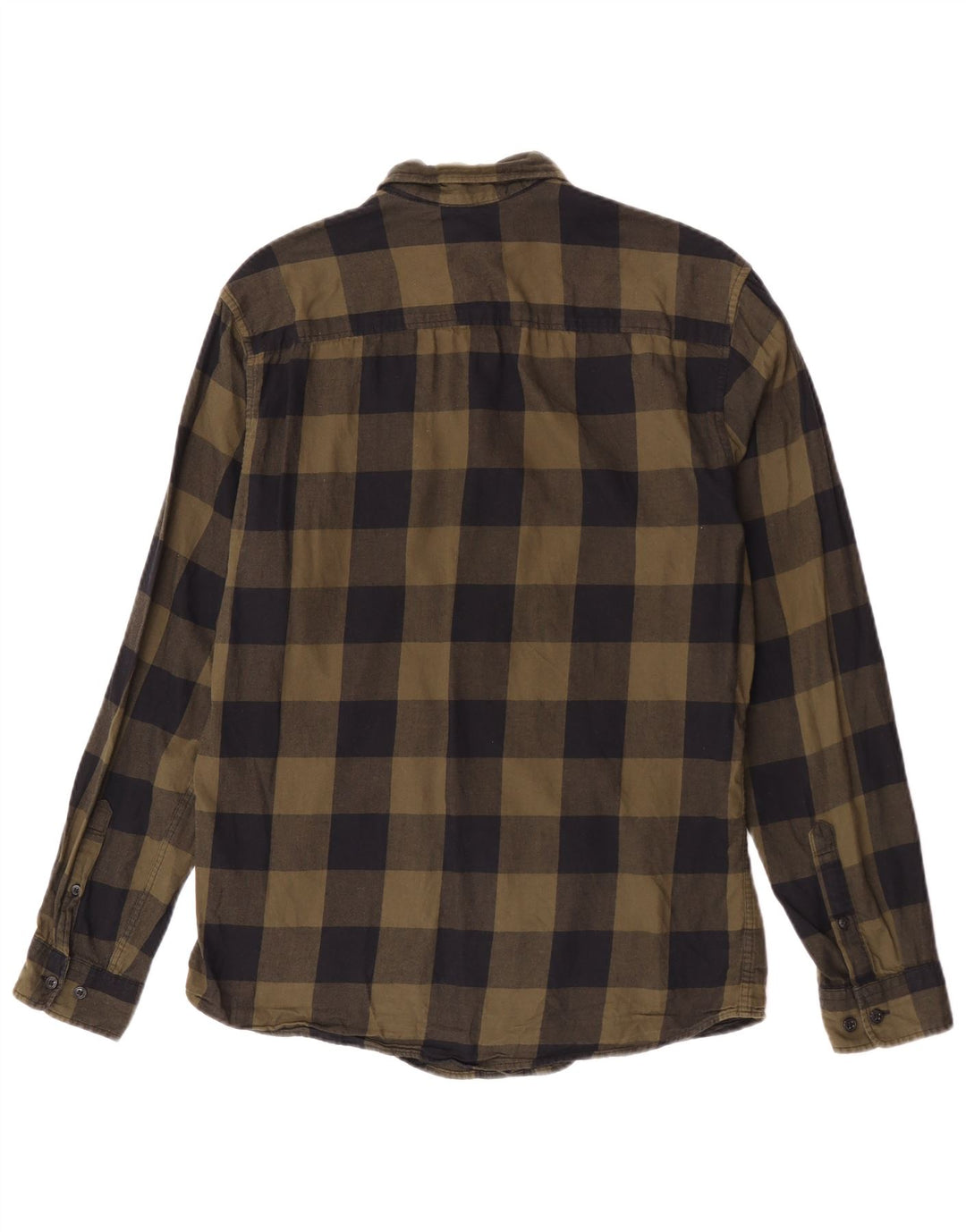 Męska koszula flanelowa Jack & Jones, średnia, bawełniana kratka khaki